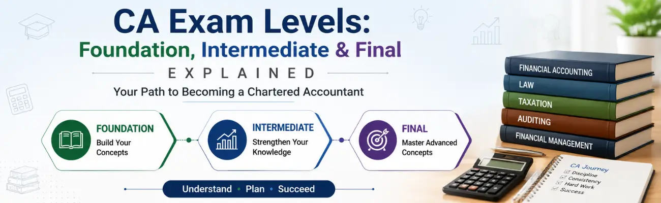 CA Exam levels explained: Everything You Need to Know About Foundation, Intermediate & Final